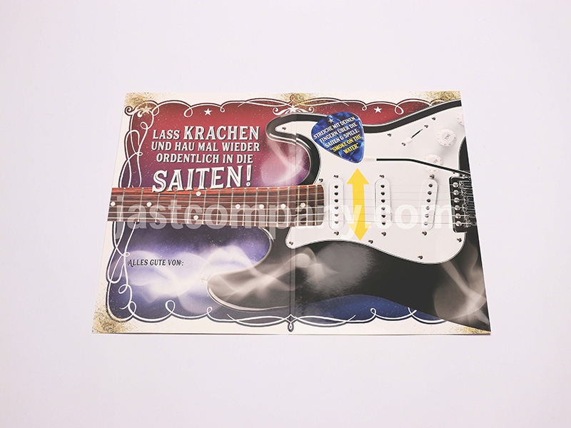 Musical Card For Guitar Sound With Touch Function A4 Size02