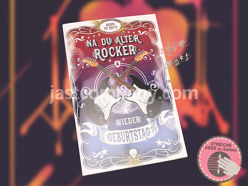 Musical Card For Guitar Sound With Touch Function A4 Size04